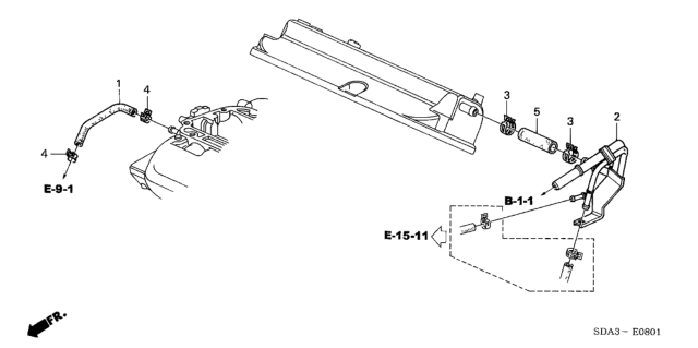 2004 Honda Accord Breather Tube (V6) Diagram