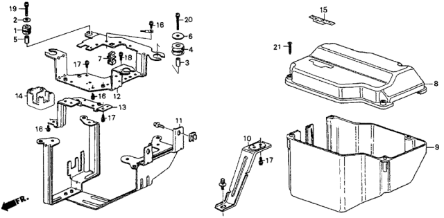 1985 Honda CRX Base, Control Box Diagram for 36211-PE1-701