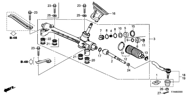 2021 Honda HR-V Steering Gear Box Diagram