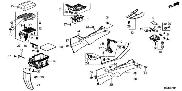 2014 Honda Civic Console Diagram