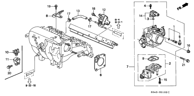 1996 Honda Civic Throttle Body Diagram