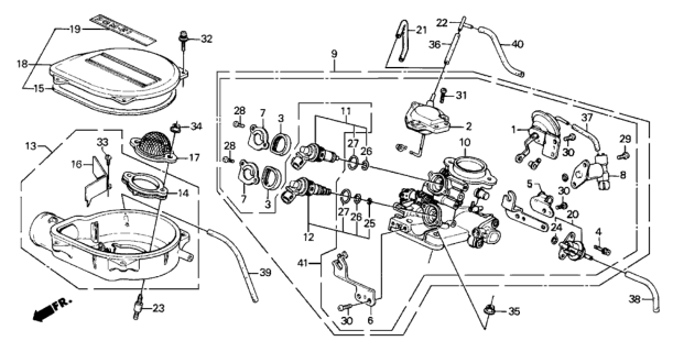 1990 Honda CRX Throttle Body Diagram