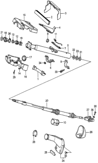 1985 Honda Accord Ring, Column Thrust Diagram for 53224-SA5-671