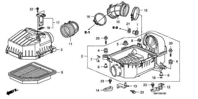 2009 Honda Civic 4 Door GX KA 5AT Air Cleaner Diagram