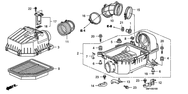 2007 Honda Civic Air Cleaner Diagram