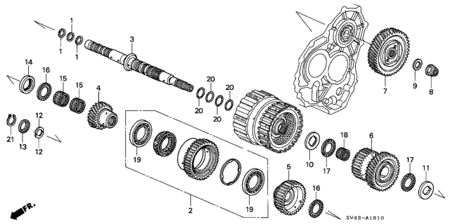 1995 Honda Accord Washer, Thrust (37X55X5.05) Diagram for 90409-P0Z-000