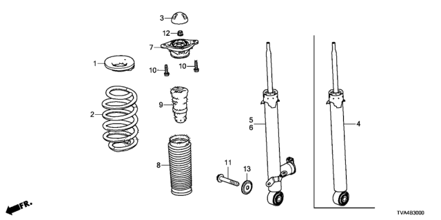 2021 Honda Accord Washer, Shock Absorber (Lower)(RR) Diagram for 90520-TVA-A00