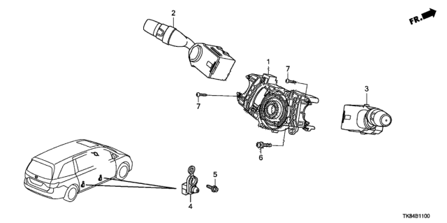 2014 Honda Odyssey Combination Switch Diagram