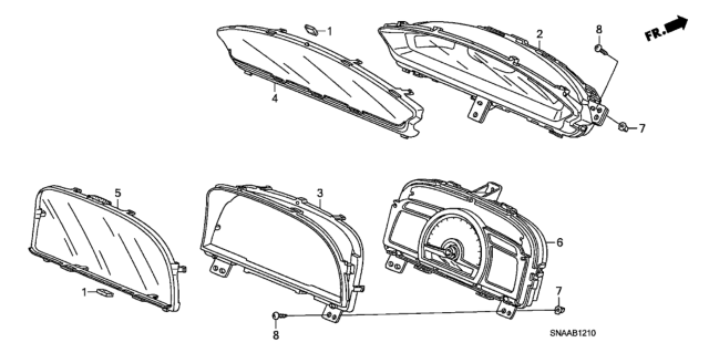 2009 Honda Civic Meter Assembly Complete Diagram for 78220-SNA-A15