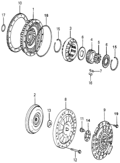 1982 Honda Accord Plate, Drive Diagram for 26251-PC2-900