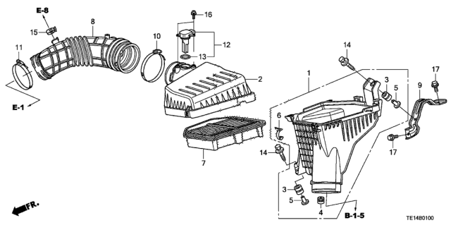 2012 Honda Accord Air Cleaner Diagram