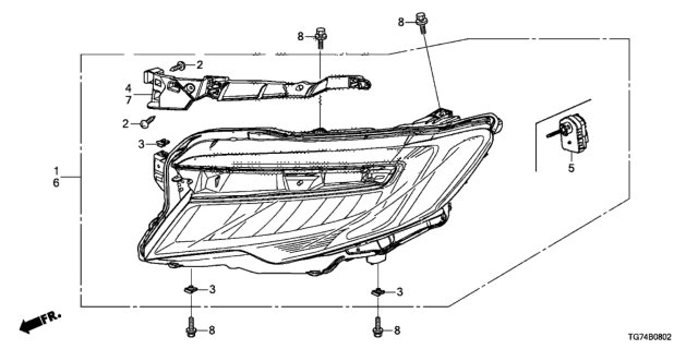 2019 Honda Pilot Headlight Diagram