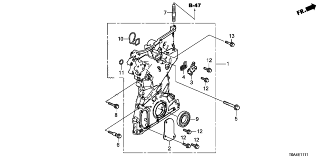 2015 Honda CR-V Case Assembly, Chain Diagram for 11410-5X6-J00