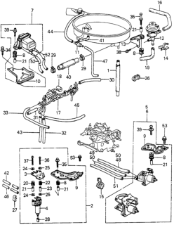 1983 Honda Civic Clamp B, Tube Diagram for 36062-PB1-000