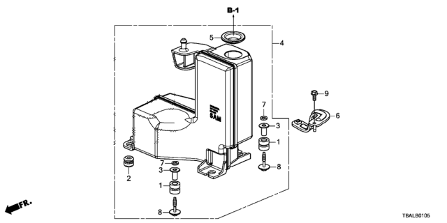 2020 Honda Civic Chamber Assy., Resonator Diagram for 17230-5AM-A00