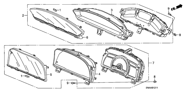 2009 Honda Civic Meter Components (Denso) Diagram