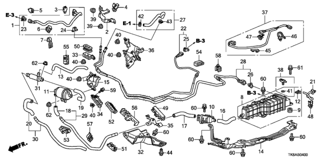2013 Honda Fit 5 Door FIT (SAYAMA PLANT) KA 5MT Fuel Pipe Diagram