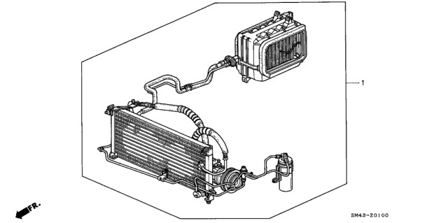 1992 Honda Accord A/C Kit Diagram