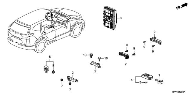 2021 Honda CR-V Hybrid Unit Assembly-, Bcm Diagram for 38809-TLC-A41