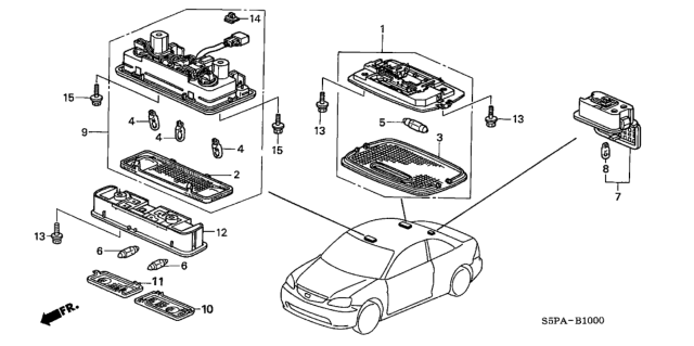 2005 Honda Civic Interior Light Diagram