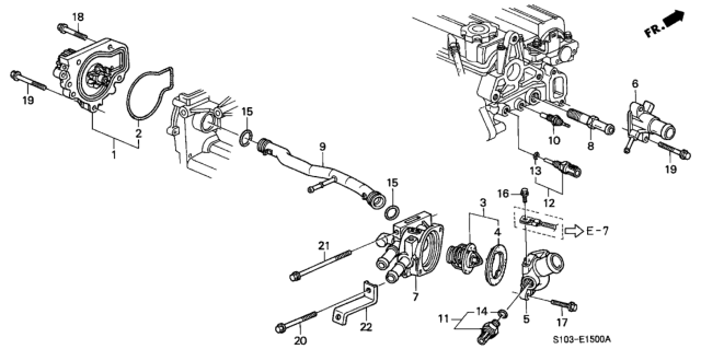 1999 Honda CR-V Water Pump - Sensor Diagram