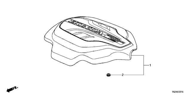 2017 Honda Ridgeline Cover Assembly, Engine Diagram for 17121-RLV-A01