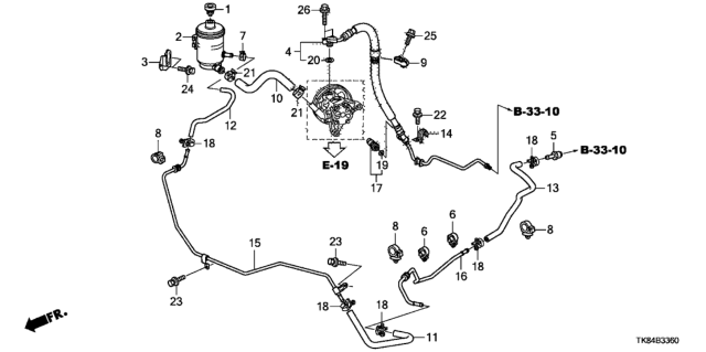 2016 Honda Odyssey P.S. Lines Diagram