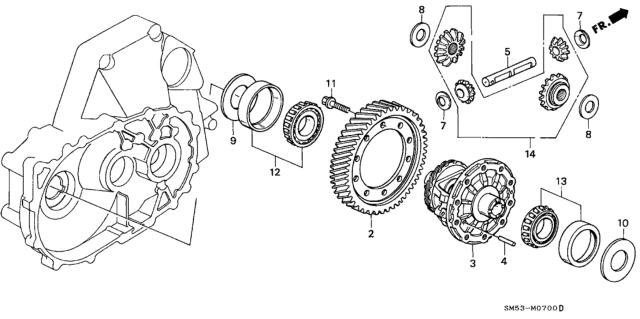 1992 Honda Accord Bearing, Taper (40X75X21) (Koyo) Diagram for 91005-PG2-004