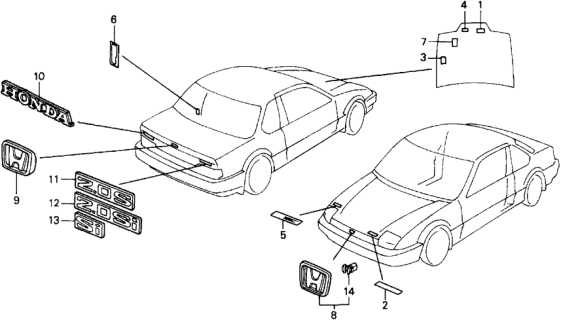 1991 Honda Prelude Label, Hose Routing Diagram for 17277-PK2-684