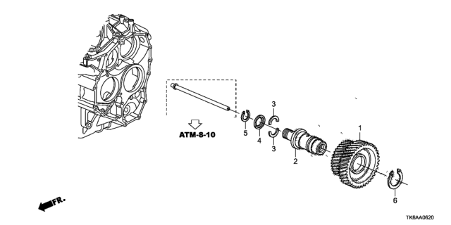 2013 Honda Fit AT Idle Shaft Diagram