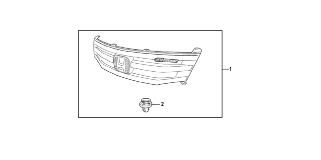 2010 Honda Accord Grille, Front (Silver Metallic) Diagram for 71120-XLW-000ZF