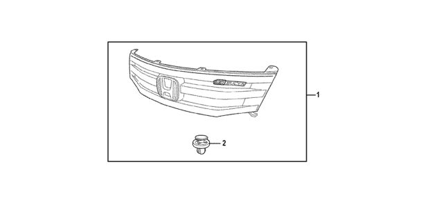 2010 Honda Accord Mugen- Front Grille Diagram