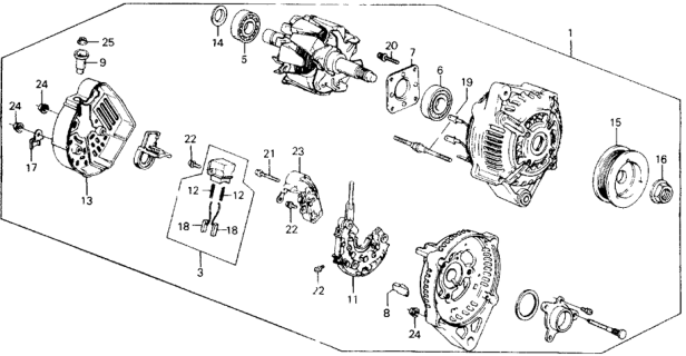 Alternator Assembly (Reman) Diagram for 06311-PH1-004RM