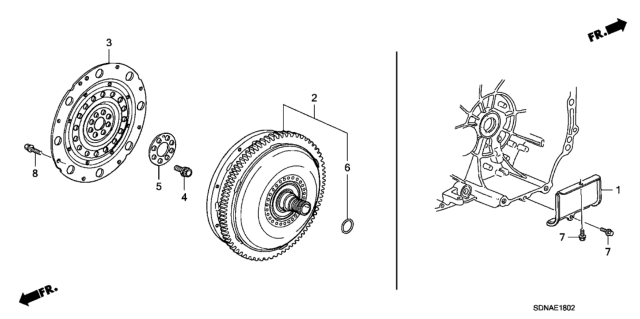 2007 Honda Accord Torque Converter (V6) Diagram