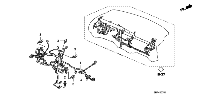 2009 Honda Civic 4 Door GX KA 5AT Wire Harness Diagram 2