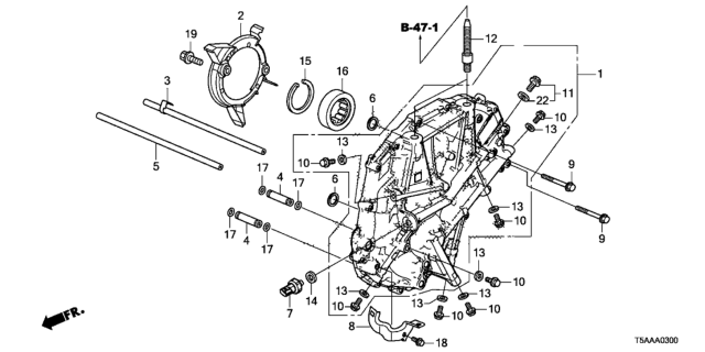 2020 Honda Fit PLATE COMP,L SIDE Diagram for 21245-65D-003