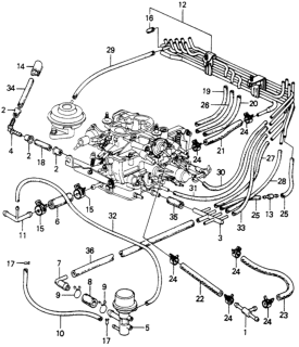 1981 Honda Civic 3 Door ** (1300) KL HMT Fuel Tubing Diagram