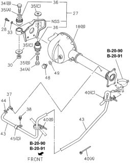 1995 Honda Passport Axle Components Diagram