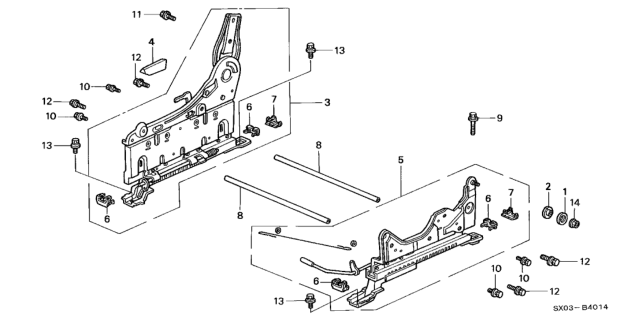 1998 Honda Odyssey Bolt, Special (10X50) Diagram for 90121-SX0-000