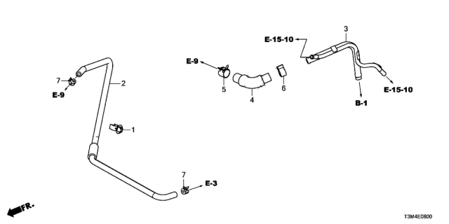 2017 Honda Accord Breather Tube (L4) Diagram