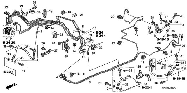 2008 Honda Civic Brake Lines (VSA) Diagram