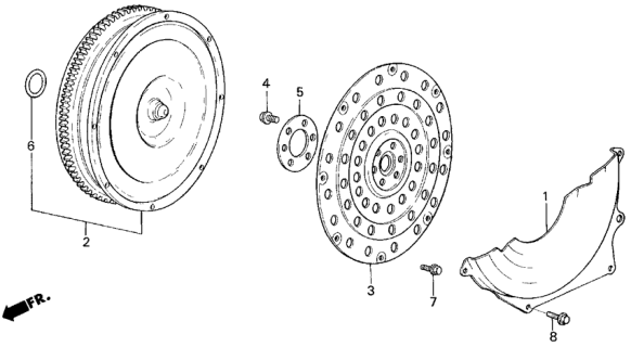 1987 Honda Civic 4 Door GL KA 4AT AT Torque Converter Diagram