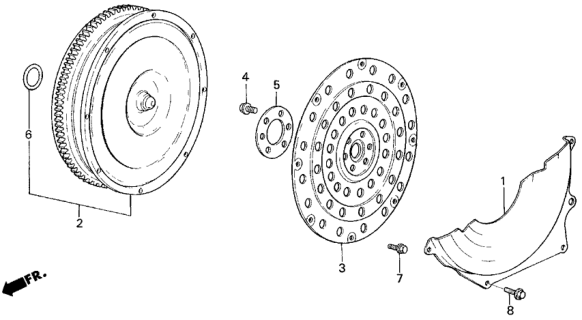 1984 Honda Civic Plate, Drive Diagram for 26251-PE1-900