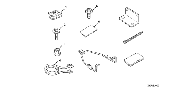 2007 Honda Accord CD Changer Attachment (Trunk) Diagram