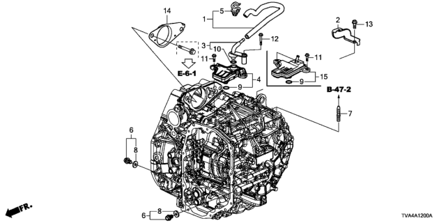 2018 Honda Accord Box Assy., Breather Diagram for 21930-5MX-A00