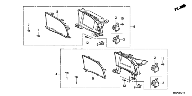 2013 Honda Civic Display Assy., Center (Tft)(Coo) Diagram for 78270-TR7-A11