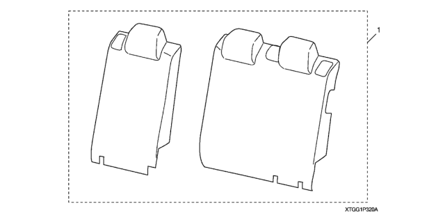 2021 Honda Civic Seat Cover - Rear (Without Armrest) Diagram