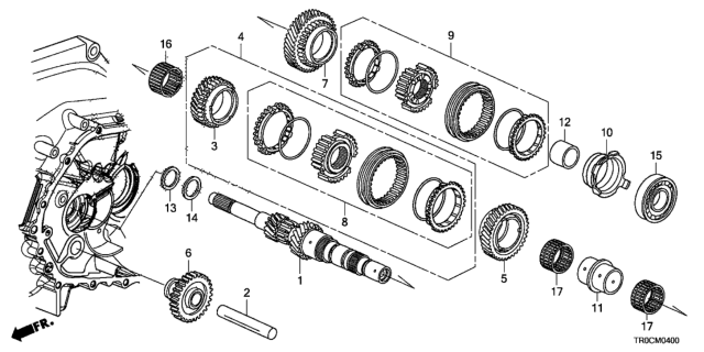 2014 Honda Civic MT Mainshaft (1.8L) Diagram
