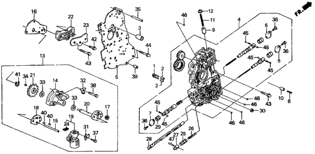 1988 Honda Civic Plate, Main Separating Diagram for 27112-PL4-010