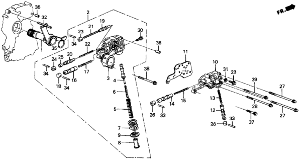 1986 Honda Civic 5 Door DX KA 4AT 4AT Regulator Valve Diagram
